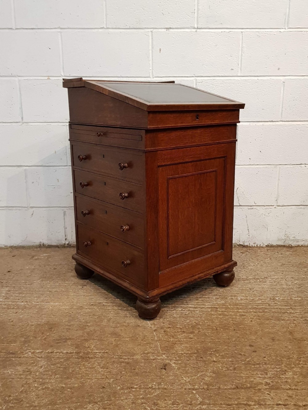 Antique Victorian Oak Davenport Desk C1880 537741