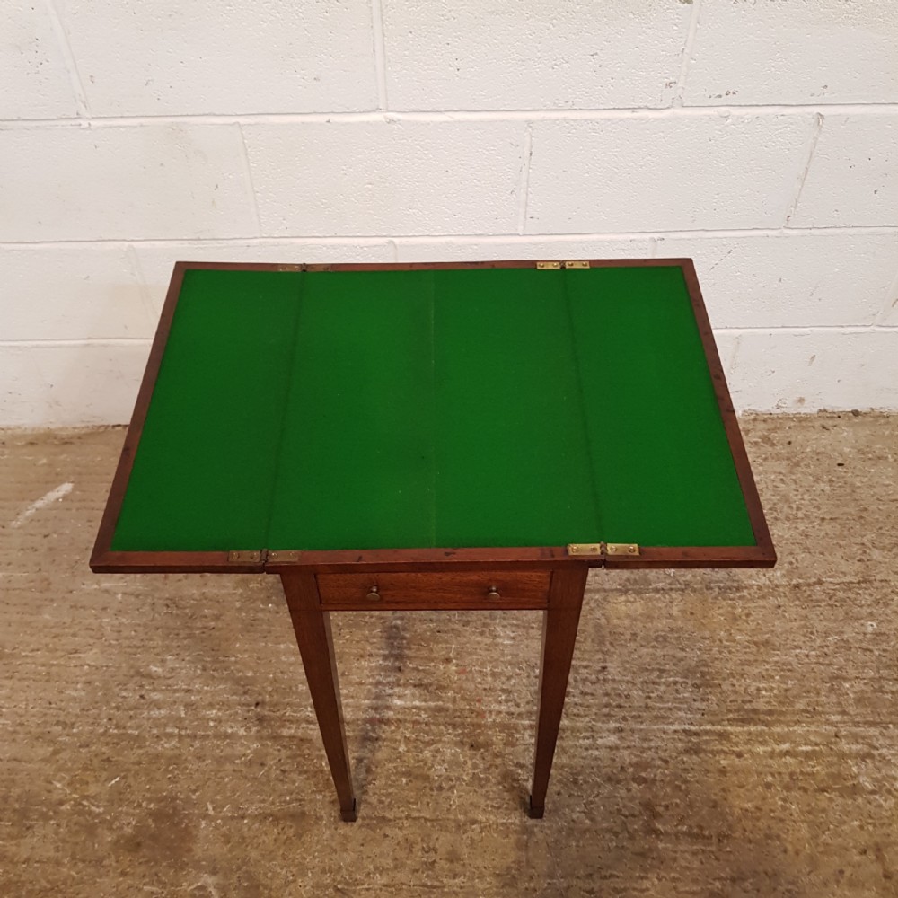 Antique Edwardian Regency Mahogany Fold Out Games Table C1900 783954