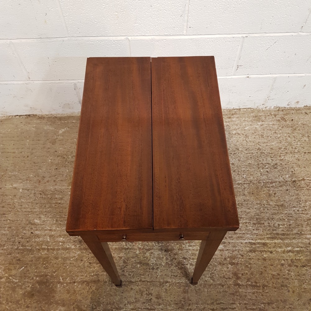 Antique Edwardian Regency Mahogany Fold Out Games Table C1900 783954