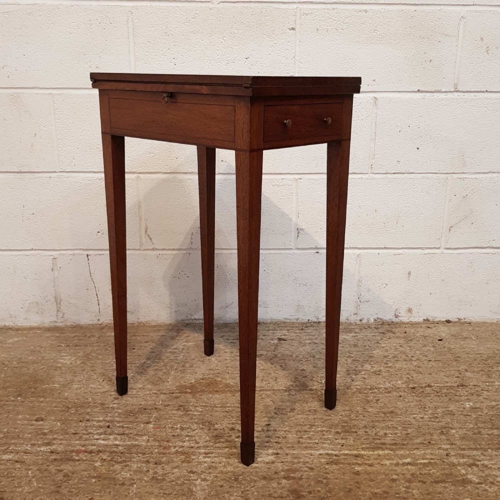 Antique Edwardian Regency Mahogany Fold Out Games Table C1900 783954