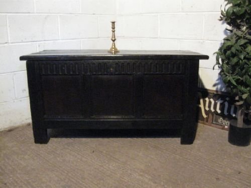 lovely antique james 11 country oak coffer c1680