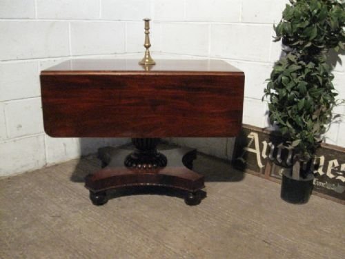 antique william 1v mahogany drop leaf side breakfast sofa table c1820 by h y walker of lancaster wdb190111