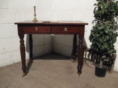 antique victorian mahogany side table writing desk c1880 wdb110211