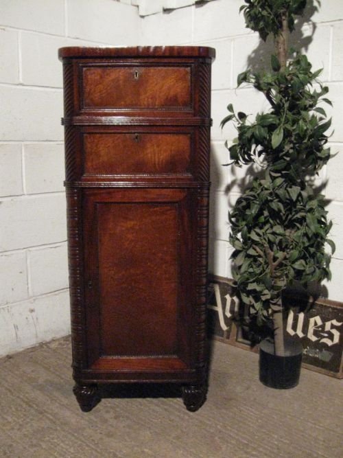 antique william 1v mahogany tall cabinet c1820 wdb140911