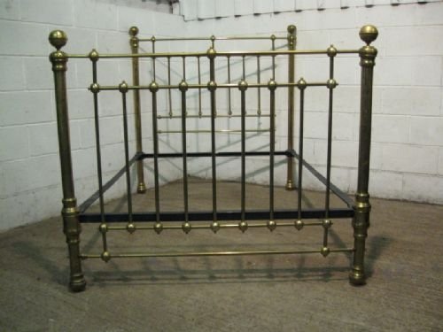 quality antique victorian brass double bedstead c1860 wdb2002011