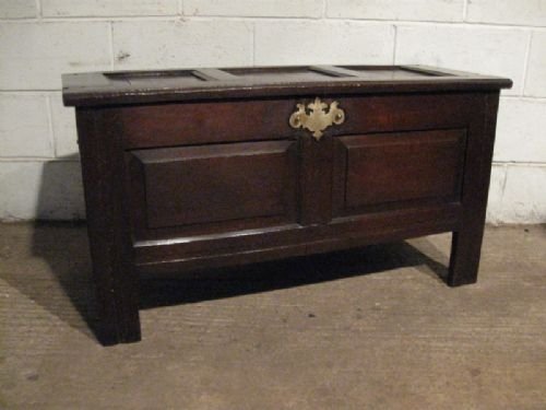 antique charles 11 restoration small oak coffer chest c1680 wdb250251