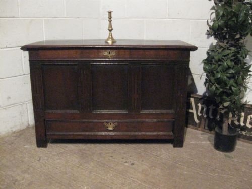 antique early georgian oak mule chest coffer c1720 wdp270142