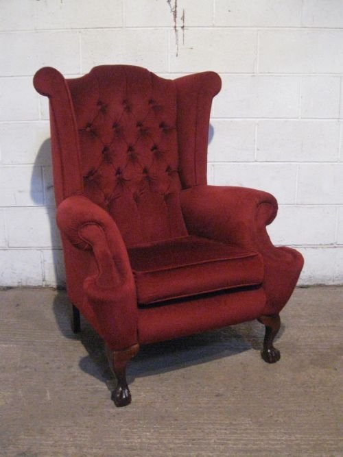 lovely antique edwardian georgian revival wing armchair c1900 wdb4623255