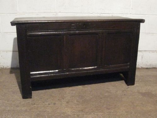 antique 17th century cromwellian country oak coffer chest c1640 wdb486996