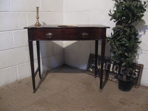 antique edwardian mahogany serpentine side writing table c1900 wdb4858176