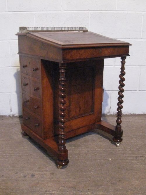 gorgeous antique victorian walnut davenport desk with secret drawers c1860 wdb4880226