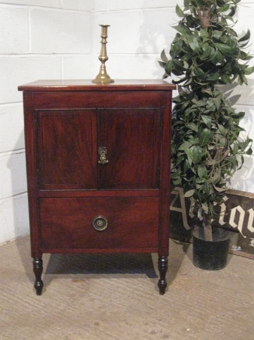 lovely antique regency mahogany small cabinet pot cupboard c1800 wdb488567