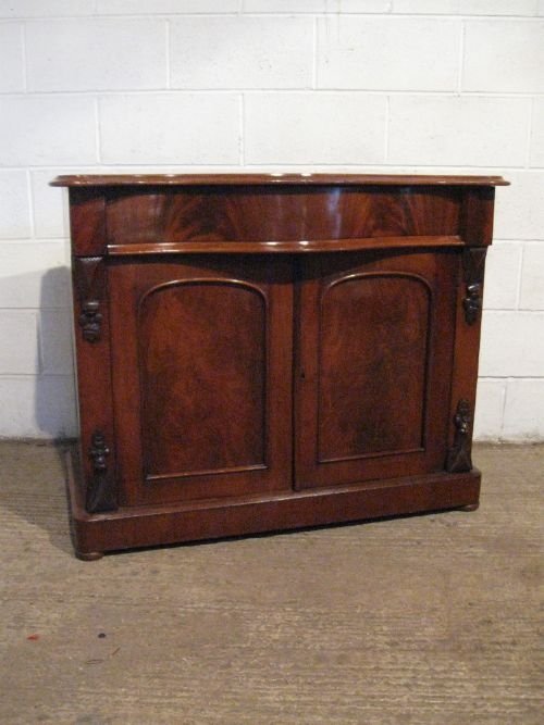 antique victorian serpentine mahogany chiffonier sideboard c1860 wdb501279