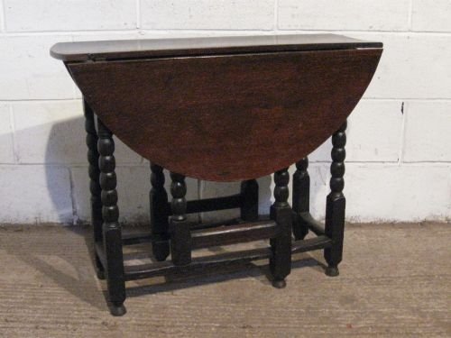 antique james 11 small joined oak gate leg drop leaf table c1680 wdb5976209