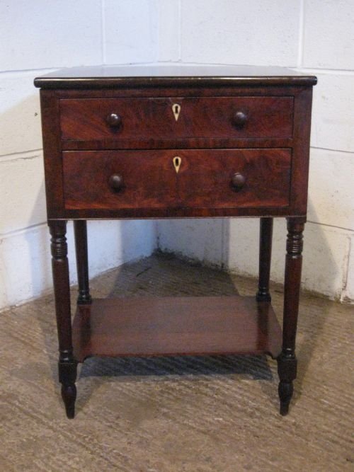 Antique Regency Mahogany Writing Table Chest Side Table C1800
