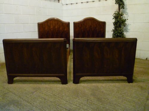 superb pair antique edwardian mahogany single beds by waring gillows of lancaster c1920 wdb60911910