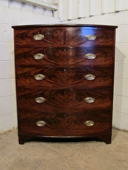 antique regency mahogany bow front chest of drawers c1800 wdb61241511