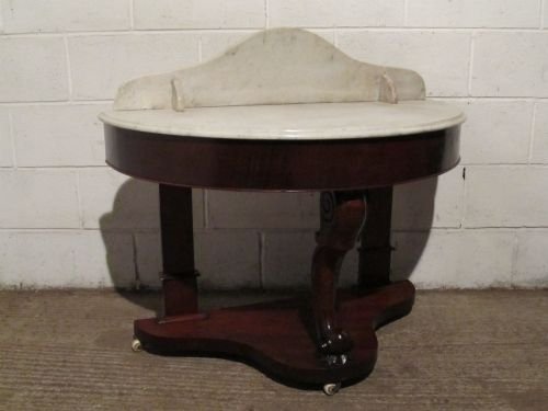 antique victorian mahogany duchesse marble topped washstand side table c1860 wdb61191511