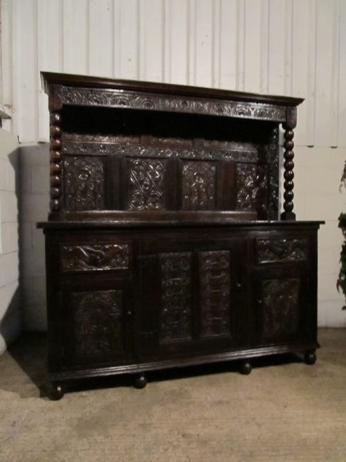 stunning antique early 17th century period oak sideboard dresser c1619 james 1st yorkshirewestmorland origin wdb61452211