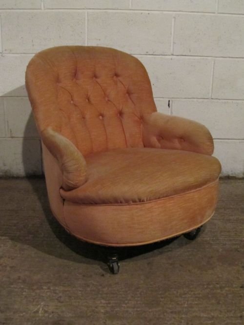 antique victorian button back tub chair c1880 wdb61651312