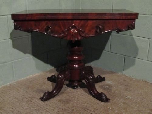 antique william 1v mahogany fold over tea table c1820 wdb62022712