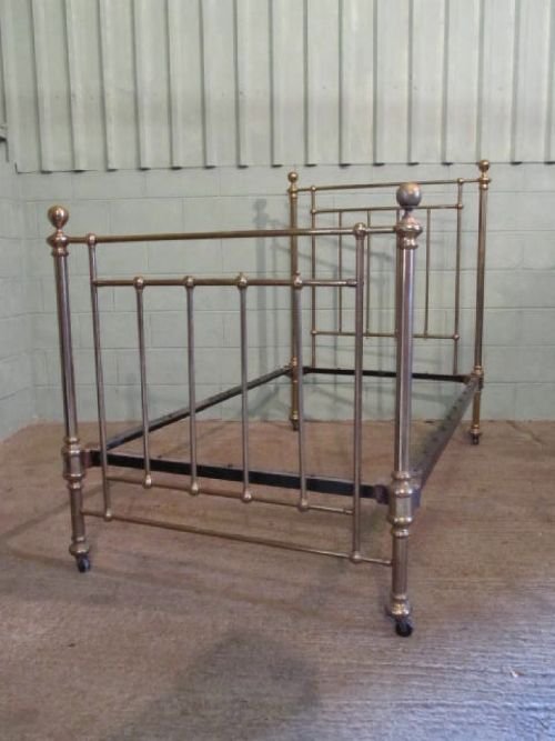antique victorian single brass bed c1880 w104a142