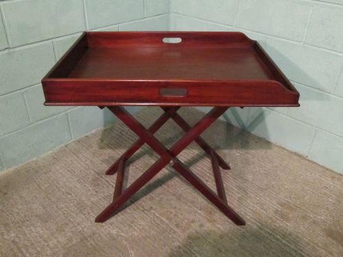 antique victorian large mahogany butlers tray table on original stand c1880 w628813