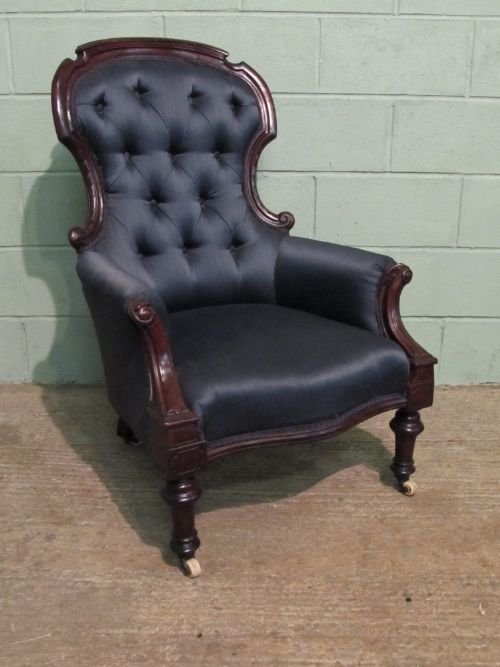 antique victorian mahogany spoon back armchair c1880 w626913
