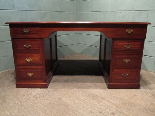 antique edwardian mahogany partners desk c1900 w641285