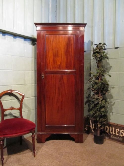 antique edwardian mahogany corner wardrobe c1900 w644466