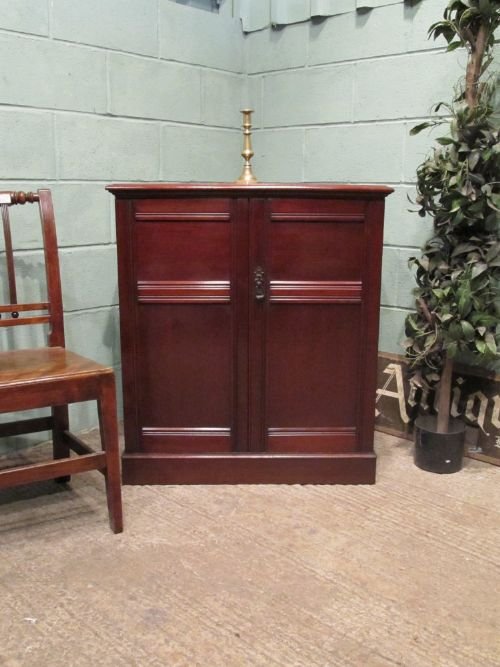 antique victorian mahogany cupboard cabinet c1880 w6469206