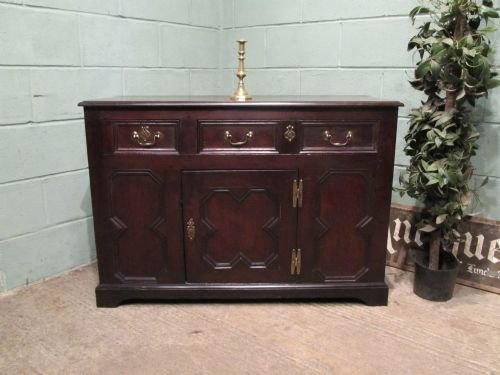 antique small georgian geometric oak sideboard c1780 w650827
