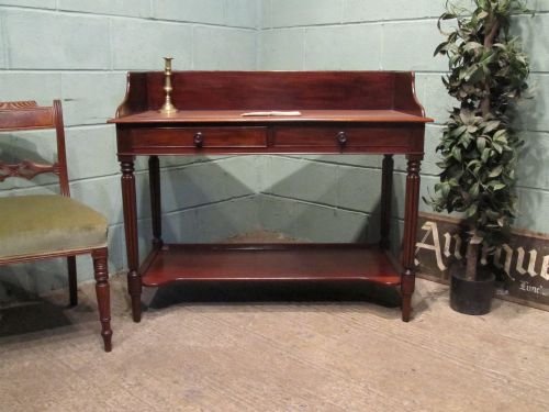 antique early victorian mahogany writing desk side table c1840 w653688