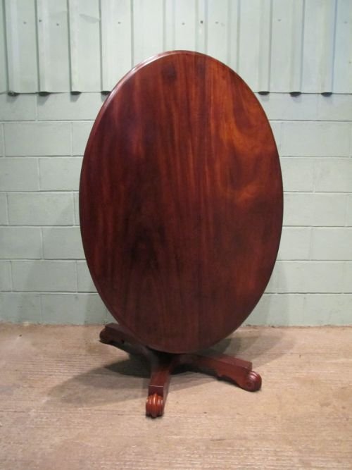antique victorian mahogany oval tilt top breakfast dining table c1860 w656659