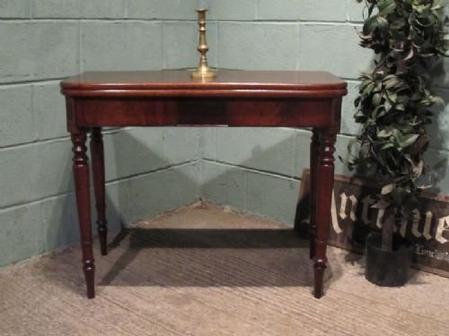 antique regency mahogany fold over tea table c1800 w66551411