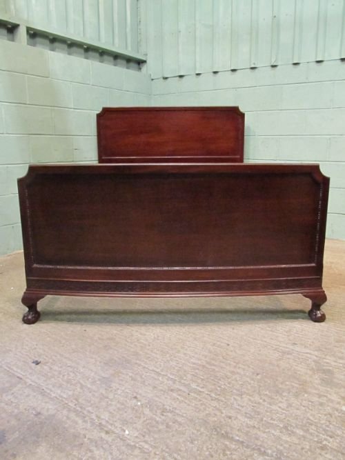 antique edwardian mahogany chippendale style double bed c1900 w66722111