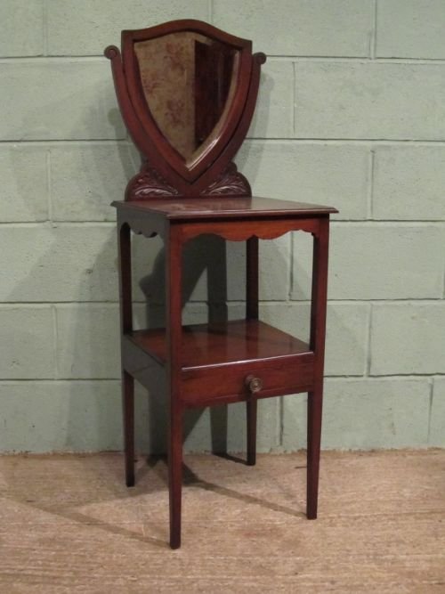 antique edwardian mahogany mirror back gentlemans washstand c1900 w66871212