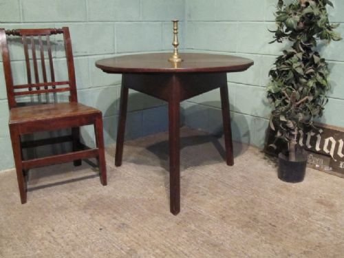 antique georgian oak drop leaf cricket table c1780 w67142712