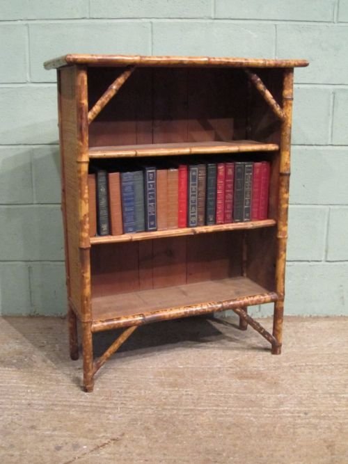 Antique bamboo bookcase deals
