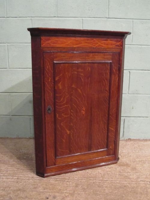 antique georgian oak mahogany corner cupboard c1780 w6750161