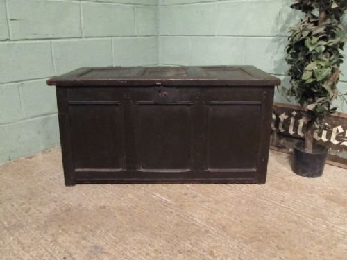 antique 17th century country oak coffer box c1680 w6759301