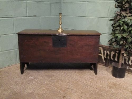 antique early 17th century oak coffer box c1600 w6823272