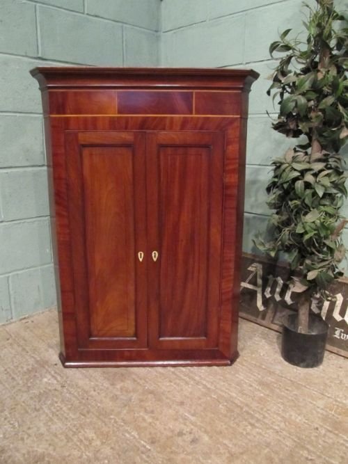 antique regency mahogany corner cupboard c1820 w6831272