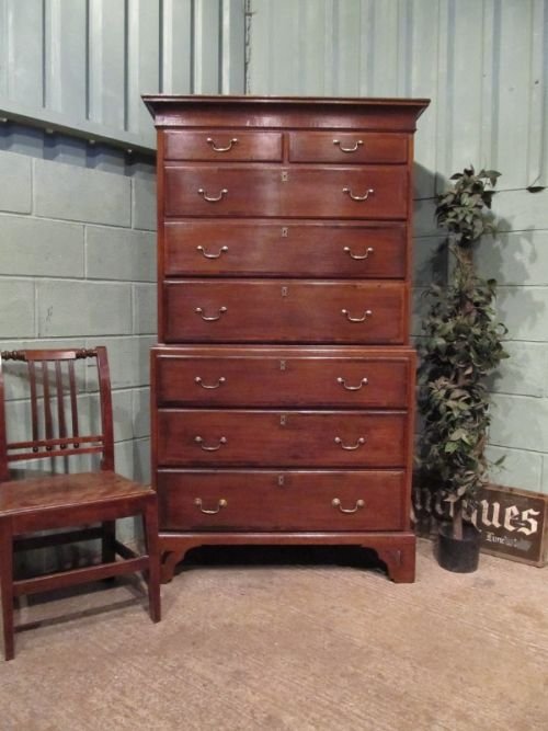antique georgian country oak chest on chest c1780 w689892