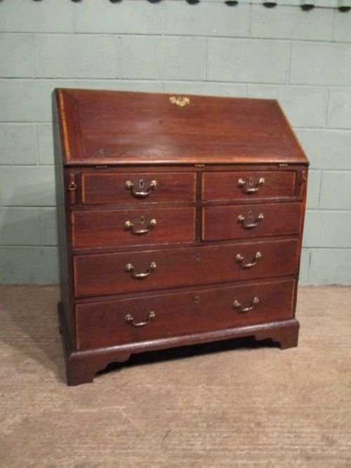 antique georgian oak bureau desk c1780 w6589269