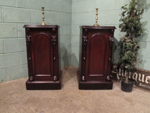antique pair victorian cuban mahogany bedside cabinets c1860 w704068