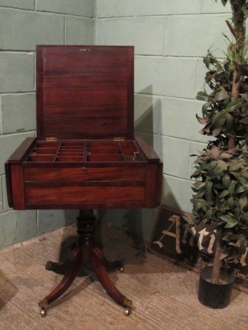antique regency mahogany drop leaf work table c1820 w7049138