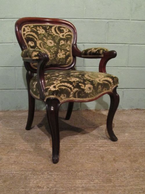 antique victorian mahogany salon or desk chair c1850 w7052138