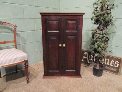 antique early victorian country oak wall cabinet c1830 w681539