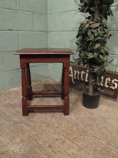 antique victorian country oak stool c1880 w706993